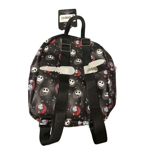 Tim Burton Nightmare Before Christmas Mini Backpack New Black vinyl - Picture 2 of 7
